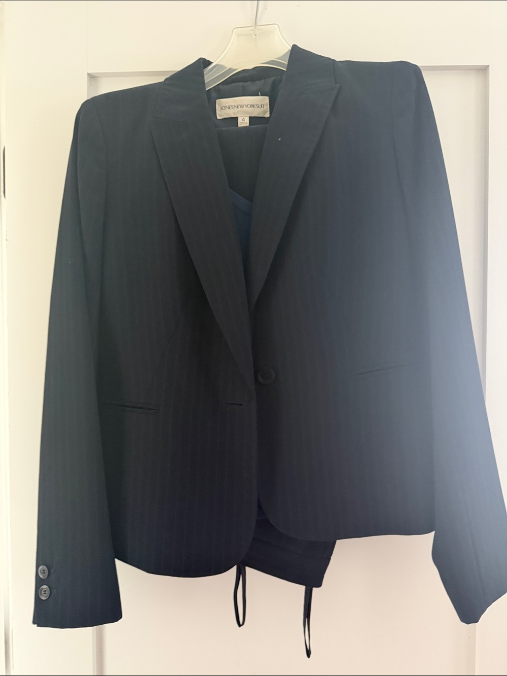 Jones New York Blue Pinstripe Blazer